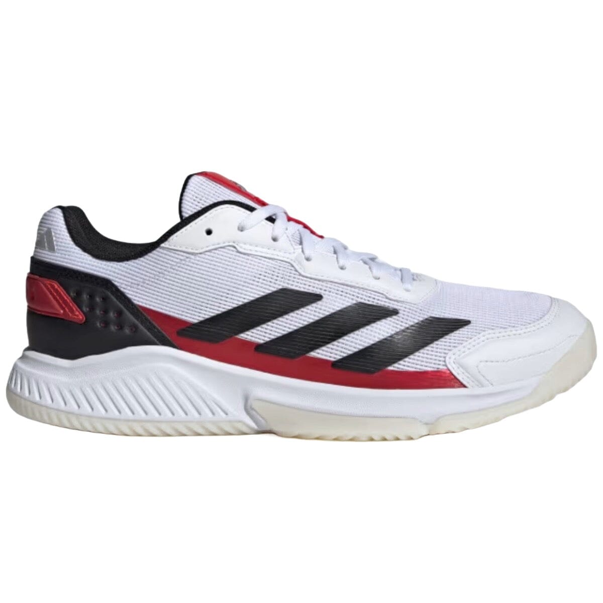Sort Adidas Courtquick Padel White Black Red - Adidas Padel
