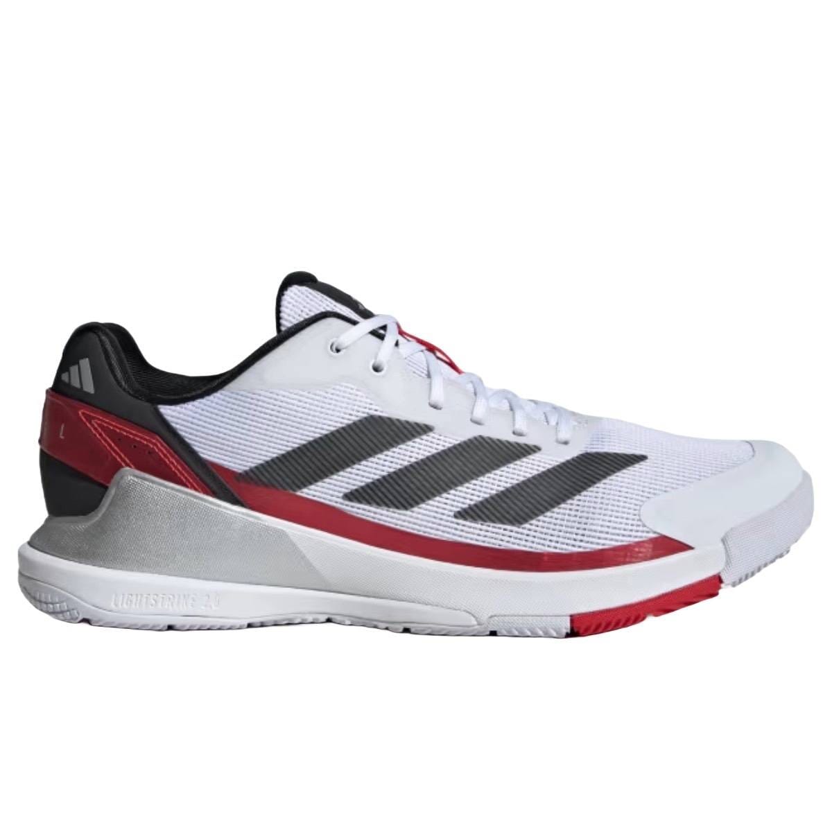 Hvid Adidas Crazyquick Padel White Red - Adidas Padel