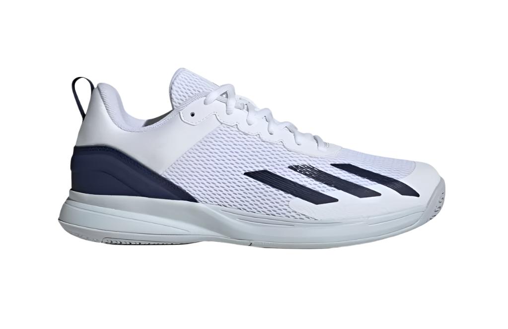 Hvid Adidas Courtflash Speed Padelsko Cloud White Dark Blue Halo Blue - Adidas Padel