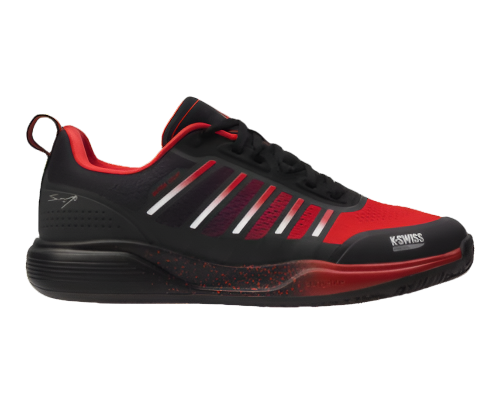 Sort Swiss Ultra Court Padelsko Black Anthracite Sanyo Red - K-swiss Padel
