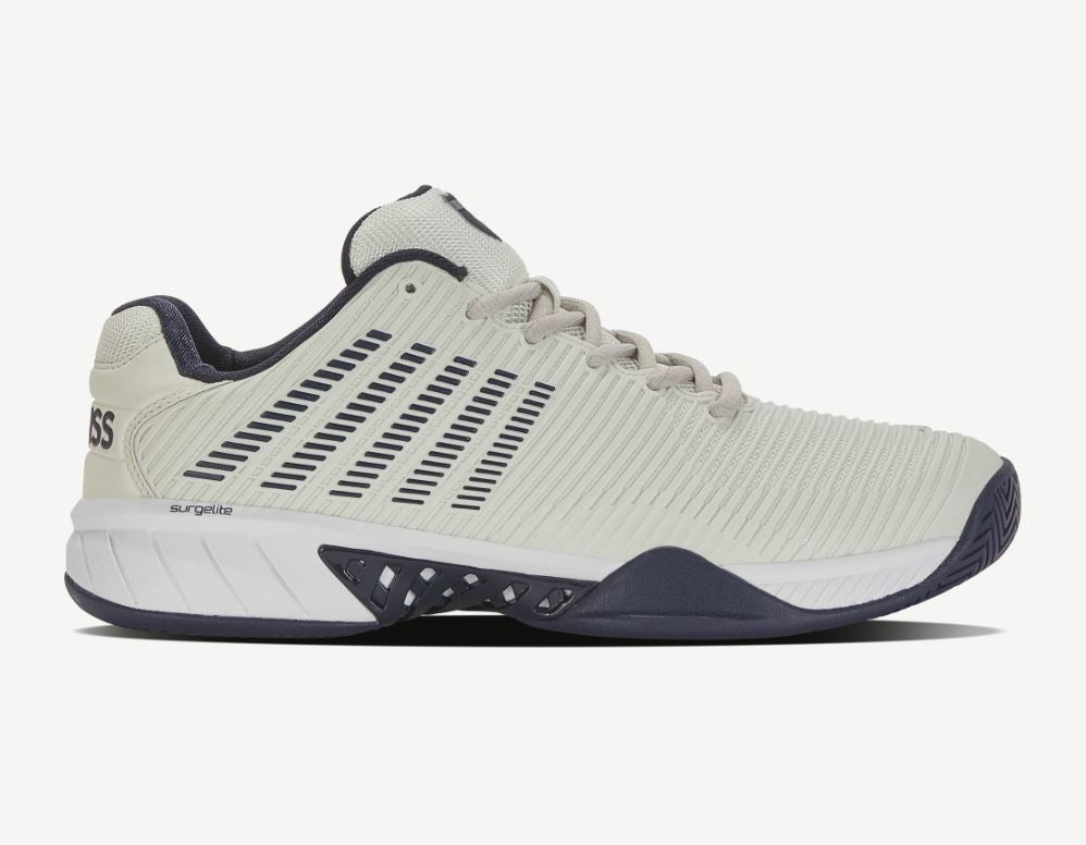 Hvid Swiss Hypercourt Express Padelsko Vaporous Gray White Peacoat - K-swiss Padel