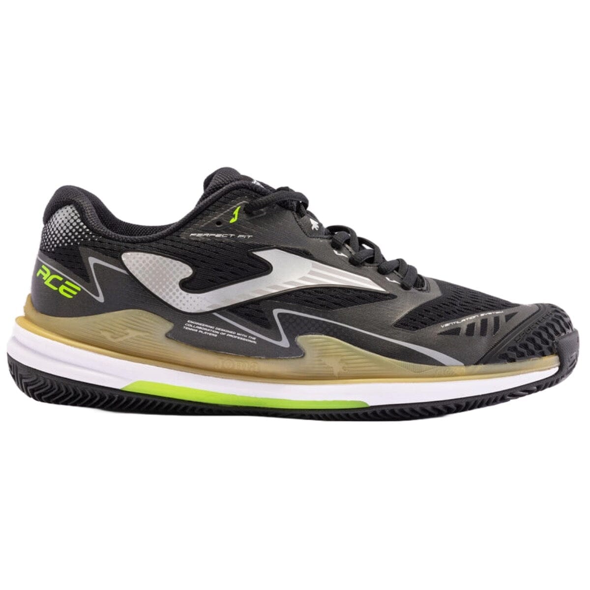 Sort Joma Ace Men Black Gold - Joma Padel