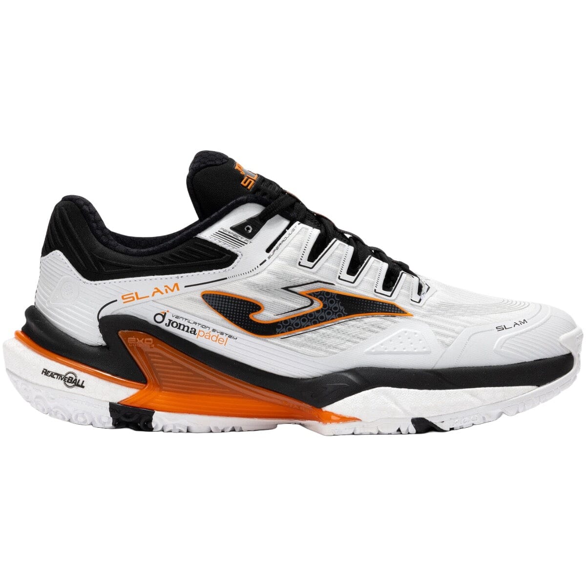 Sort Joma Slam Men 2025 White Black - Joma Padel  - 8447150336337