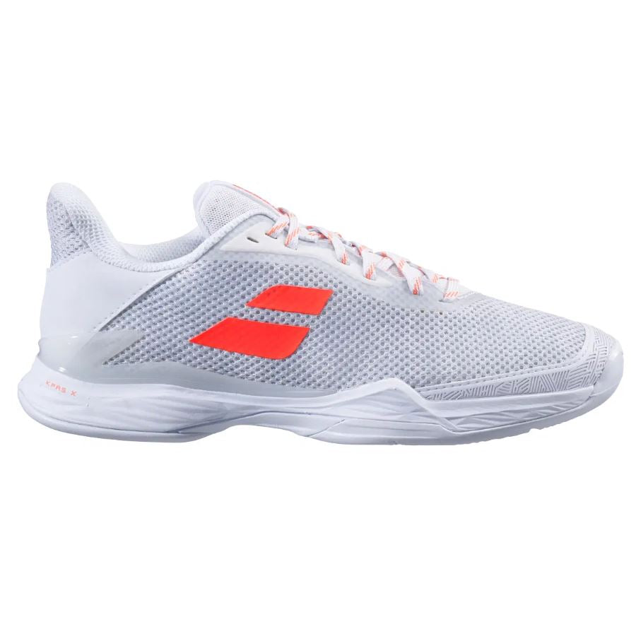 Hvid Babolat Jet Tere Clay Women Padelsko White Living Coral - Babolat Padel