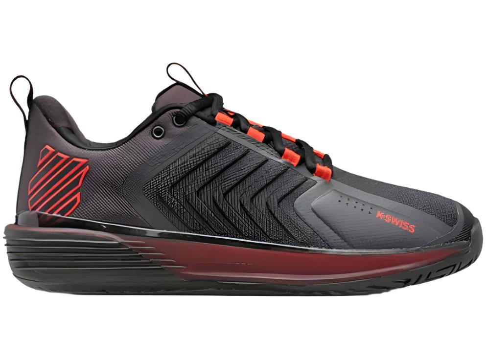 Sort Swiss Ultrashot Padelsko Asphalt Jet Black Spicy Orange - K-swiss Padel  - 192935711028
