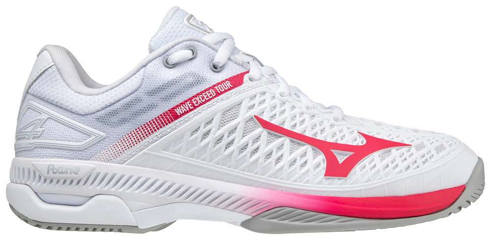 Hvid Mizuno Exceed Tour Women Rød Padelsko - Mizuno Padel  - 5059431157123