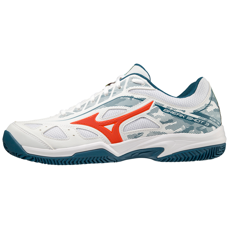 Hvid Mizuno Breakshot Unisex Rød Turkis Padelsko - Mizuno Padel  - 5059431266115