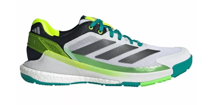 Sort Adidas Crazyquick Boost Padelsko Cloud White Core Black Lime Burst - Adidas Padel